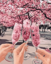 Картины по номерам Весна в бокалах  © Оксана Воробей 40x50 Brushme BS53036