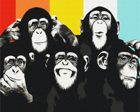 Картини за номерами Портрет шимпанзе 40x50 Brushme BS52385