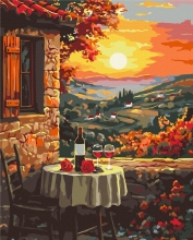 Картини за номерами Романтичний захід сонця 40x50 Brushme BS54400