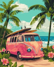 Картины по номерам Отпуск в стиле ретро 40x50 Brushme BS54093