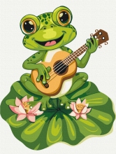 Картины по номерам Лягушонок гитарист 30x40 Brushme KBS0154