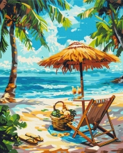 Картини за номерами Пляжний релакс 40x50 Brushme BS54094