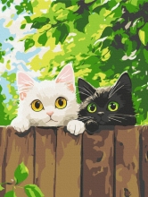 Картины по номерам Пушистые разведчики 30x40 Brushme KBS0192