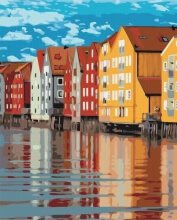 Картины по номерам Цветные дома 48x60 Brushme BS52444L