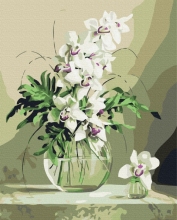 Картины по номерам Орхидеи в вазе 48x60 Brushme BS21177L