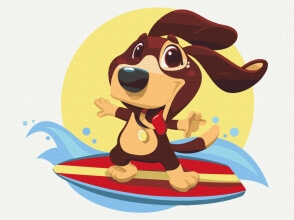 Картины по номерам Серфер Лео 30x40 Brushme KBS0114