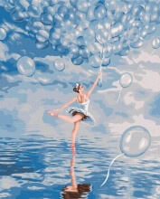 Картини за номерами Блакитна балерина 40x50 Brushme BS52714