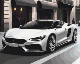 Картины по номерам Авто в мегаполисе 48x60 Brushme BS53756L