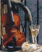 Картины по номерам Скрипка с вином 48x60 Brushme BS24650L