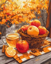Картины по номерам Яблоки с корицей 40x50 Brushme BS54181