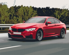 Картины по номерам Спортивная машина 48x60 Brushme BS52619L