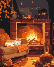 Картины по номерам Каминная история 40x50 Brushme BS54356