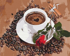 Картины по номерам Кофе с нотками романтики 40x50 Brushme BS52151