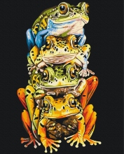 Картины по номерам Цветные лягушки © Telonitskaya Kristina 40x50 Brushme BS54480