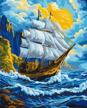 Картини за номерами Вітер у вітрилах 40x50 Brushme BS54243